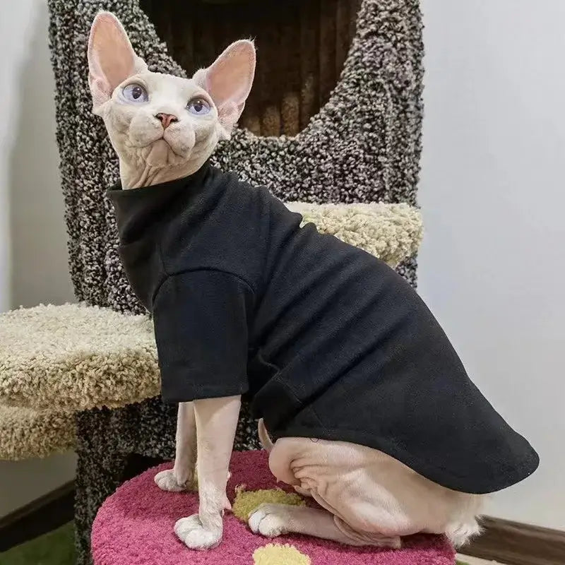 Sphynx Cat Clothes | Winter Thick Turtleneck Pullover