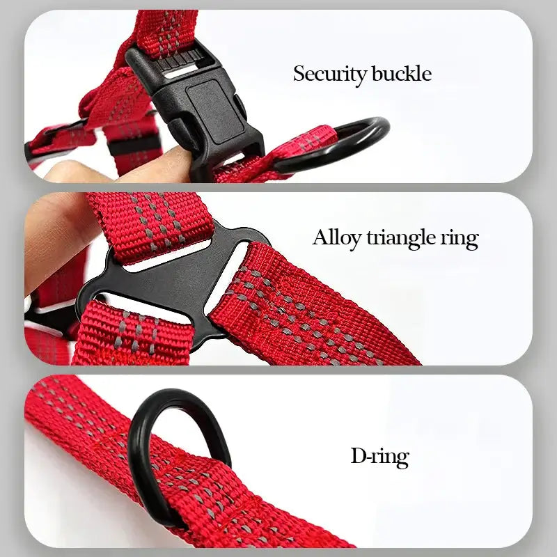 Adjustable Reflective Dog Harness & Leash