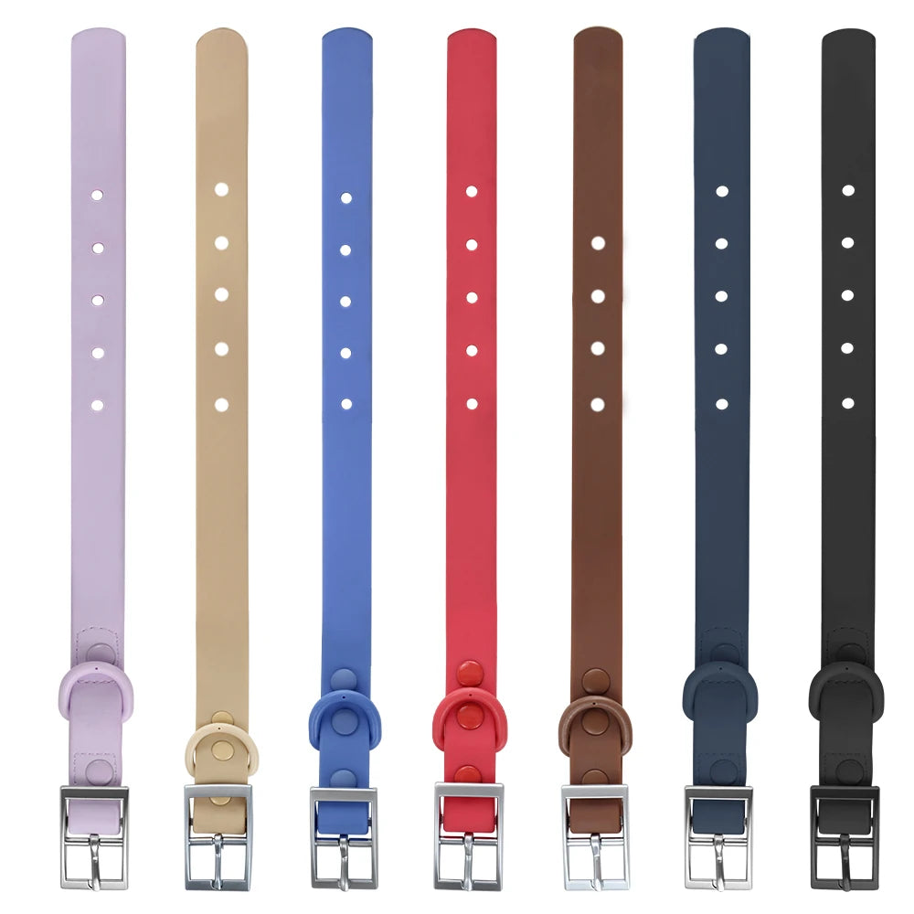 Universal Waterproof Dog Collars With Zinc Alloy Buckle PVC Rubber for Medium Small Dog Collar for Cats - Tailrific Pets