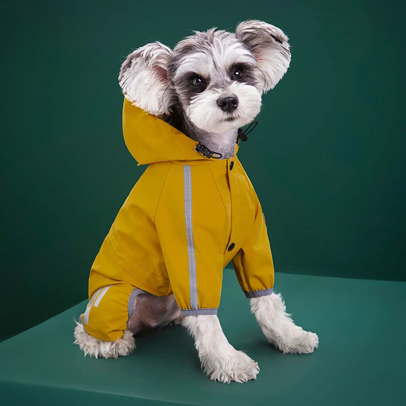 Waterproof Pet Clothes Puppy Raincoat for Small Medium Dogs Cats Hoodies Reflective Shih Tzu Overalls Chihuahua Pug Rain Coats - Tailrific Pets