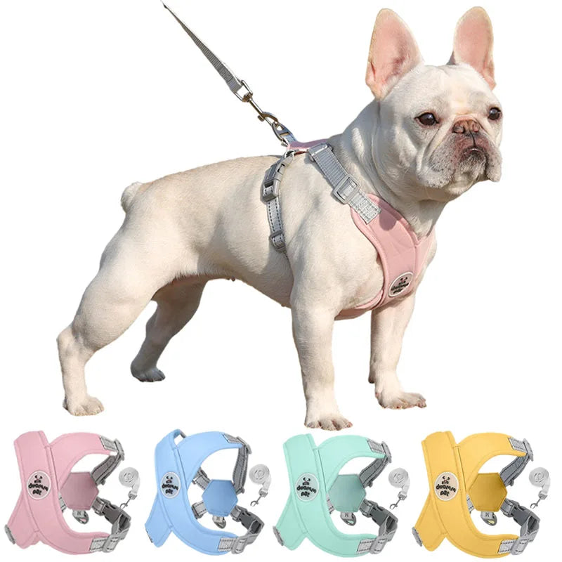 X Shaped Dog Harness Vest Set for Small Meidum Dogs Harness Leash Reflective Puppy Cat Chest Straps Breathable Mesh Harnesses - Tailrific Pets