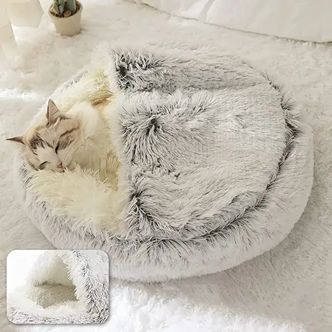 Cozy Cocoon Plush Pet Bed