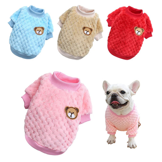 Winter Warm Pet Clothes for Small Dogs Puppy Cat Pullover Soft Fleece Chihuahua Vest French Bulldog Costume Yorkie Pug Jacket - Tailrific Pets