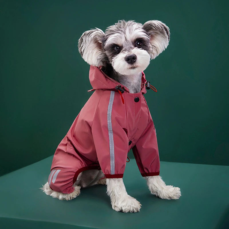 Waterproof Pet Clothes Puppy Raincoat for Small Medium Dogs Cats Hoodies Reflective Shih Tzu Overalls Chihuahua Pug Rain Coats - Tailrific Pets