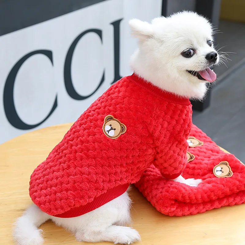 Winter Warm Pet Clothes for Small Dogs Puppy Cat Pullover Soft Fleece Chihuahua Vest French Bulldog Costume Yorkie Pug Jacket - Tailrific Pets