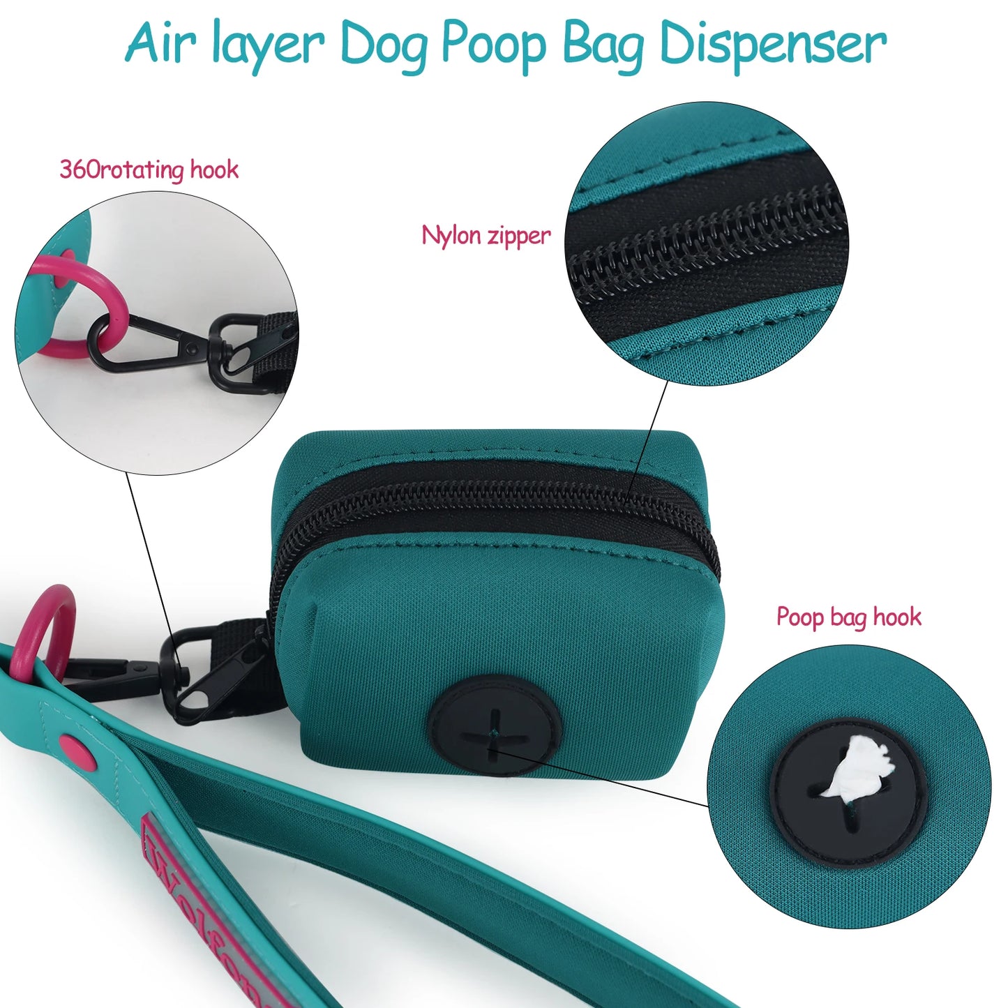 Portable Dog Poop Bags Carrier - Tailrific Pets