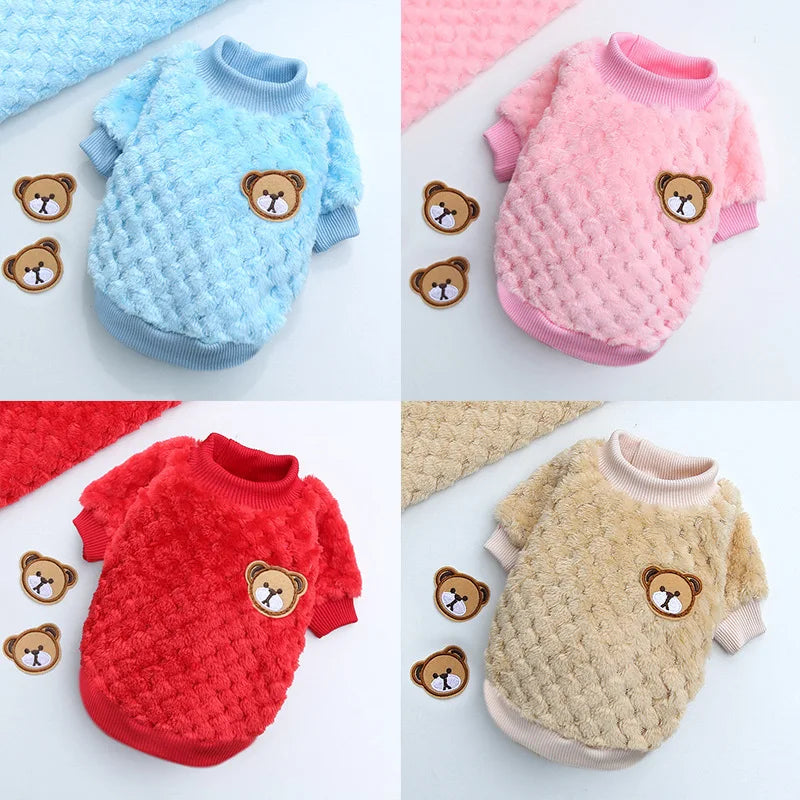 Winter Warm Pet Clothes for Small Dogs Puppy Cat Pullover Soft Fleece Chihuahua Vest French Bulldog Costume Yorkie Pug Jacket - Tailrific Pets