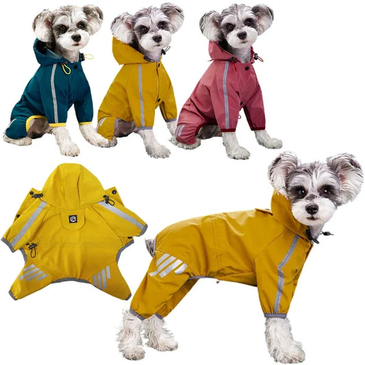 Waterproof Pet Clothes Puppy Raincoat for Small Medium Dogs Cats Hoodies Reflective Shih Tzu Overalls Chihuahua Pug Rain Coats - Tailrific Pets