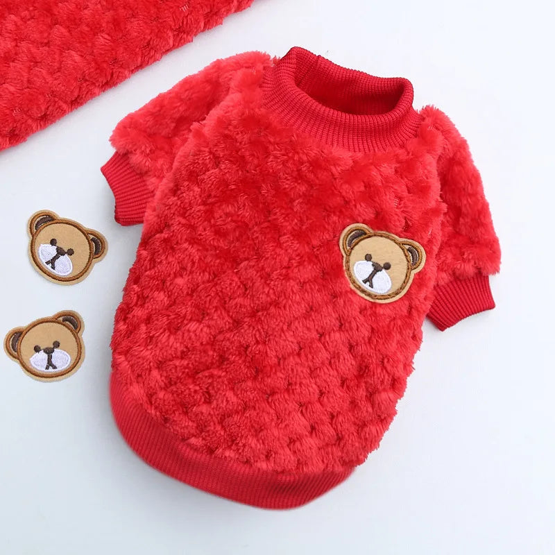 Winter Warm Pet Clothes for Small Dogs Puppy Cat Pullover Soft Fleece Chihuahua Vest French Bulldog Costume Yorkie Pug Jacket - Tailrific Pets